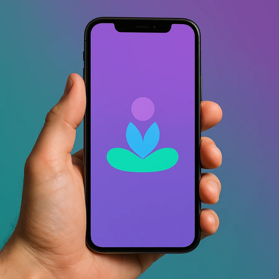Mockup de celular com logo aplicado
